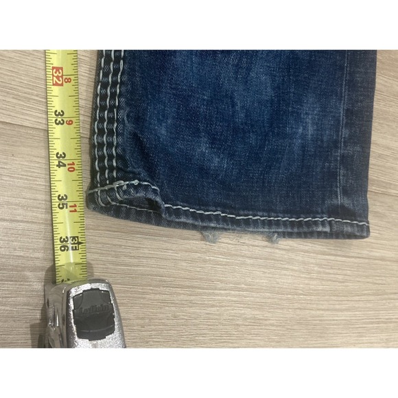 Big Star Jeans Mens 33XL Pioneer Boot Cut Whisker Embroidered (34x35) Buckle - Picture 15 of 16
